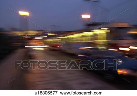 Blurred view of traffic on the streets in Prague View Large Photo Image Stock Photo - Blurred view of traffic on the streets in Prague. Fotosearch