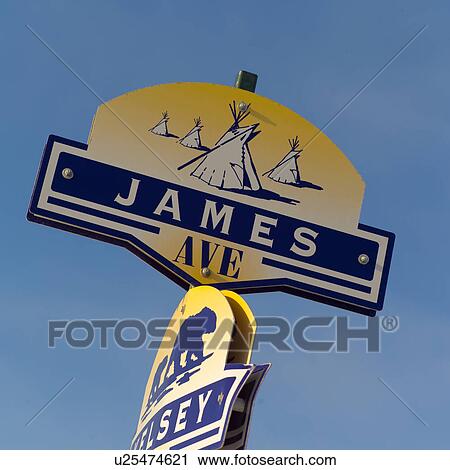 Churchill Northern Manitoba James Avenue Sign View Large Photo Image Stock Image - Churchill Northern Manitoba James Avenue Sign. Fotosearch