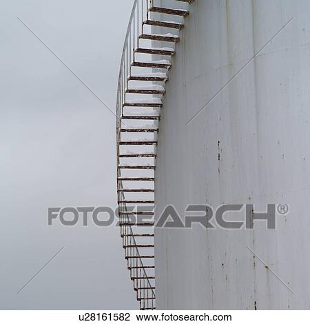 Churchill Northern Manitoba Staircase on side of grain silo View Large Photo Image Stock Image - Churchill Northern Manitoba Staircase on side of grain silo. Fotosearch