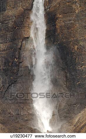 Close-up of a waterfall on Rocky Mountains, Canada View Large Photo Image Stock Photo - Close-up of a waterfall on Rocky Mountains, Canada. Fotosearch