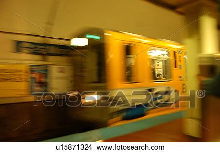 Picture - CTA train in Chicago. Fotosearch