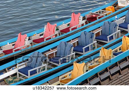 Docked tour boats View Large Photo Image Stock Photo - Docked tour boats. Fotosearch