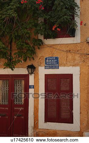 Door and window shutter of a house in Athens, Greece View Large Photo Image Stock Image - Door and window shutter of a house in Athens, Greece. Fotosearch