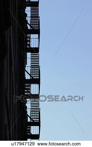 Fire Escape, Buildings in New York City View Large Photo Image Stock Photo - Fire Escape, Buildings in New York City. Fotosearch