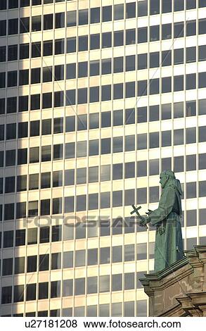 Stock Photo - Front of an office building in Montreal, Canada. Fotosearch