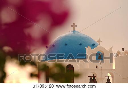 Stock Image - Greek Island of Santorini. Fotosearch