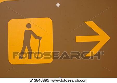 Stock Photography - Hiking Trail Signage. Fotosearch