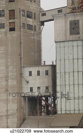 Stock Photo - Industrial buildings in Montreal, Canada. Fotosearch