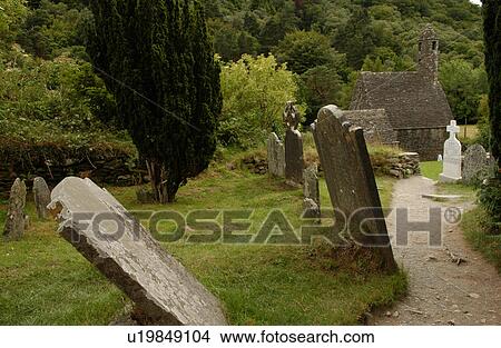 Picture - Ireland - Glendalough cemetery. Fotosearch