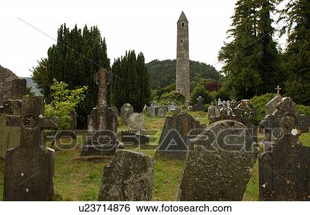 Ireland - Glendalough cemetery View Large Photo Image Stock Photograph - Ireland - Glendalough cemetery. Fotosearch