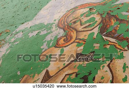 Ireland - peeling mural of woman View Large Photo Image Stock Image - Ireland - peeling mural of woman. Fotosearch