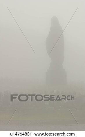Ireland - statue in fog View Large Photo Image Stock Image - Ireland - statue in fog. Fotosearch