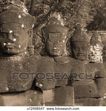 Large Buddha statues at the Khmer Kingdom palace ruins View Large Photo Image Stock Photo - Large Buddha statues at the Khmer Kingdom palace ruins. Fotosearch