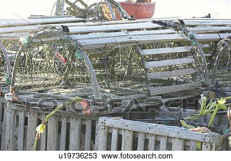 Lobster Traps View Large Photo Image Stock Image - Lobster Traps. Fotosearch