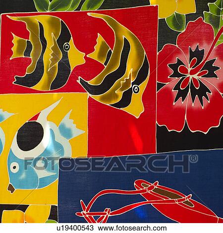 Mural of Fish and Flowers at Moorea in Tahiti View Large Photo Image Stock Image - Mural of Fish and Flowers at Moorea in Tahiti. Fotosearch