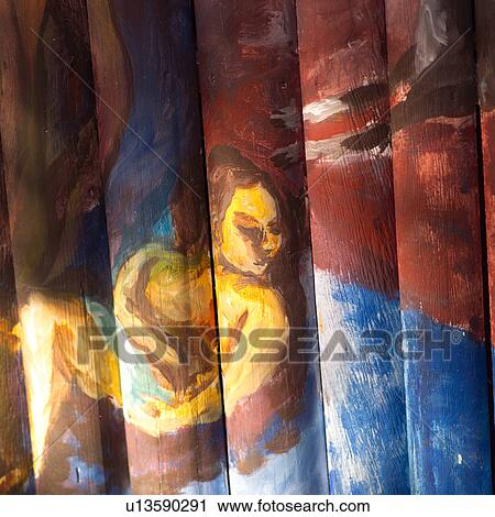 Mural painted on a wall View Large Photo Image Stock Image - Mural painted on a wall. Fotosearch