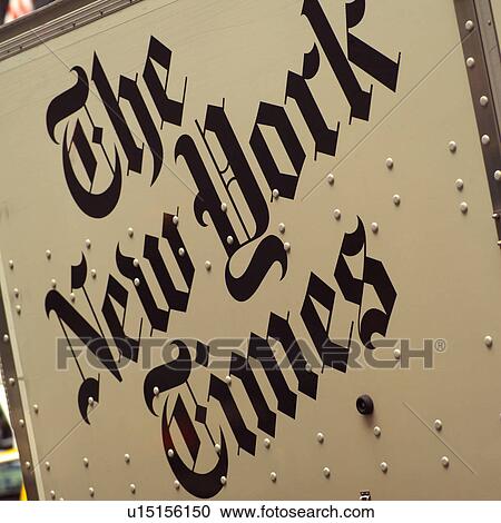 Stock Image - New York Times signage, New York City. Fotosearch