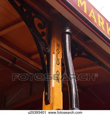 Stock Image - Sign on San Francisco trolley. Fotosearch