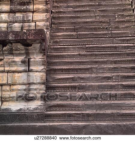 Stairs at Khmer Kingdom palace ruins View Large Photo Image Stock Image - Stairs at Khmer Kingdom palace ruins. Fotosearch