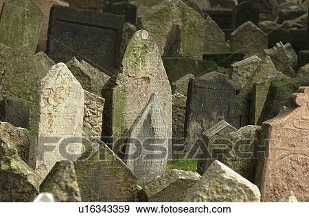 Tomb stones at a Jewish establishment in Prague View Large Photo Image Stock Photo - Tomb stones at a Jewish establishment in Prague. Fotosearch