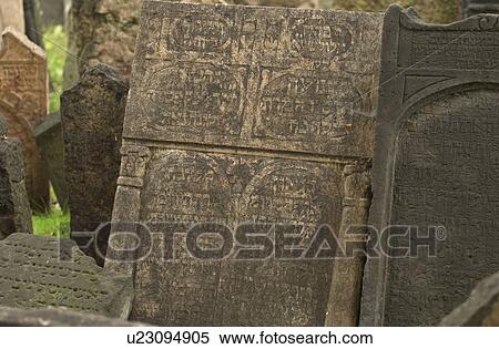 Tomb stones at a Jewish establishment in Prague View Large Photo Image Stock Photography - Tomb stones at a Jewish establishment in Prague. Fotosearch