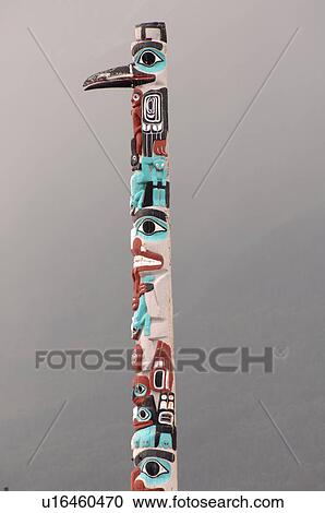 Totem pole, Jasper, National Park, Canada View Large Photo Image Stock Image - Totem pole, Jasper, National Park, Canada. Fotosearch