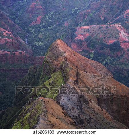 Stock Image - Waimea Canyon - Kauai, Hawaii. Fotosearch