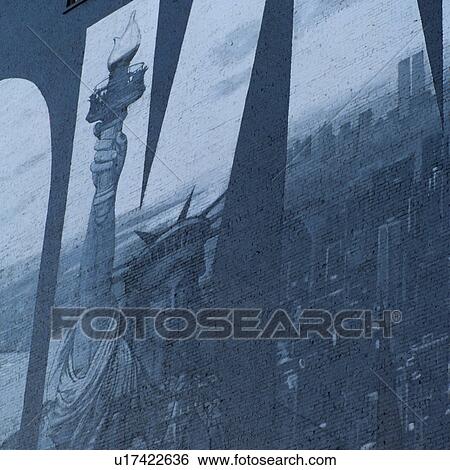 Wall mural of the Statue of Liberty View Large Photo Image Stock Photograph - Wall mural of the Statue of Liberty. Fotosearch