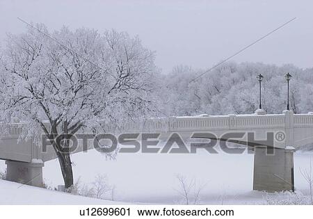Stock Image - Winnipeg Manitoba, Canada Winter Scenes. Fotosearch