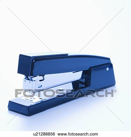 Blue stapler on white background View Large Photo Image Stock Photograph - Blue stapler on white background. Fotosearch