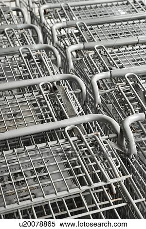 Stock Photography - Close up detail of shopping carts. Fotosearch
