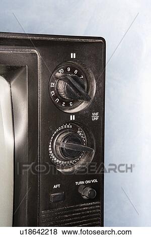 Close-up of old television set control panel View Large Photo Image Stock Photo - Close-up of old television set control panel. Fotosearch