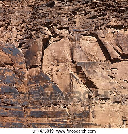 Stock Photo - Close-up of red rock wall in Utah. Fotosearch
