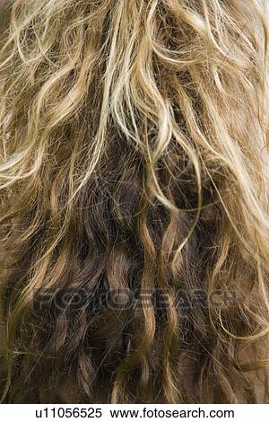 Stock Photography - Close up of wavy dirty blond hair texture.. Fotosearch