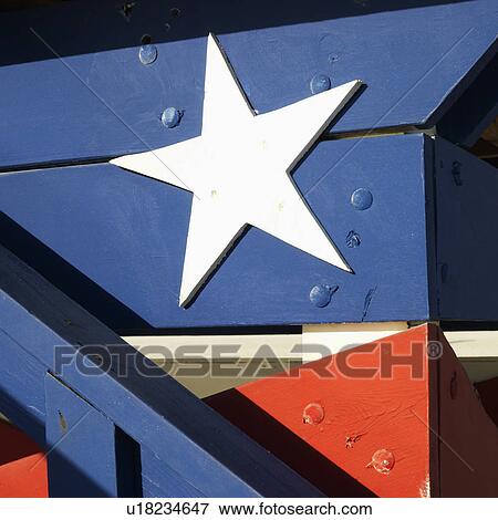 Close-up of white star on a wooden structure View Large Photo Image Stock Photo - Close-up of white star on a wooden structure. Fotosearch