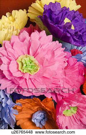 Stock Photo - Colorful paper flower bouquet. Fotosearch
