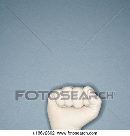 Fist wearing white rubber glove View Large Photo Image Stock Image - Fist wearing white rubber glove. Fotosearch