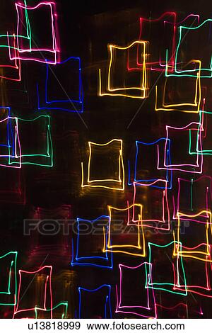 Multicolored lights forming abstract square pattern from motion blur. View Large Photo Image Stock Photo - Multicolored lights forming abstract square pattern from motion blur.. Fotosearch