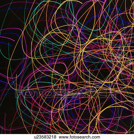 Stock Photo - Multicolored lights forming abstract circular pattern from motion blur. Fotosearch