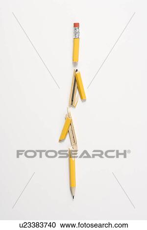 Pencil broken in several places View Large Photo Image Stock Image - Pencil broken in several places. Fotosearch