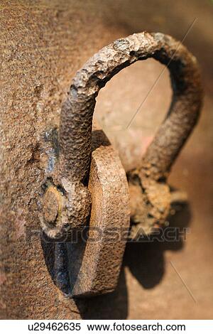 Stock Photography - Rusty metal ring bracket. Fotosearch