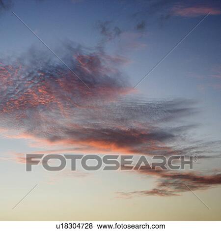 Wispy cirrus clouds at sunrise View Large Photo Image Stock Photo - Wispy cirrus clouds at sunrise. Fotosearch