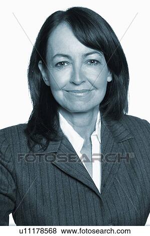Stock Photo - Portrait of a businesswoman smiling. Fotosearch