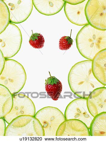Stock Image - frame, lemon, fruit, rim, red. Fotosearch