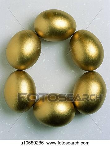 Stock Photograph - frame, rim, golden, egg. Fotosearch