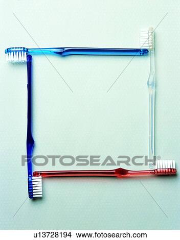 Picture - frame, rim, toothbrush, square. Fotosearch