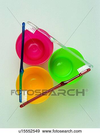Stock Photo - frame, rim, triangle, toothbrush, cup. Fotosearch