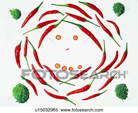 Stock Photography - red, frame, vegetable, chili, rim. Fotosearch