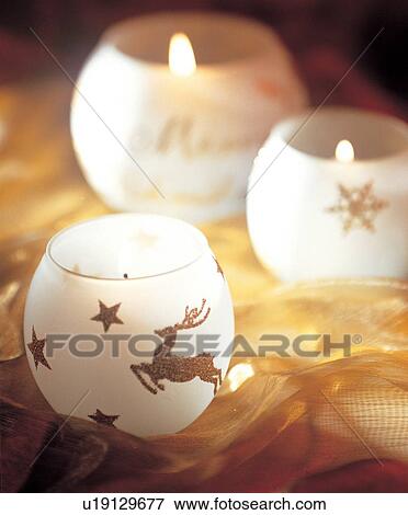 Stock Photo - candlelight, medium group of objects, glow, lit, sphere. Fotosearch