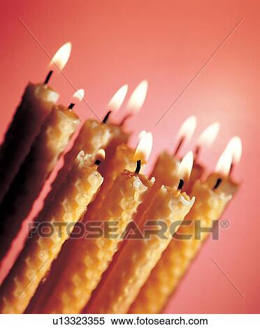 Stock Photography - indoor, burning, candlelight. Fotosearch